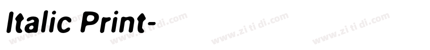 Italic Print字体转换